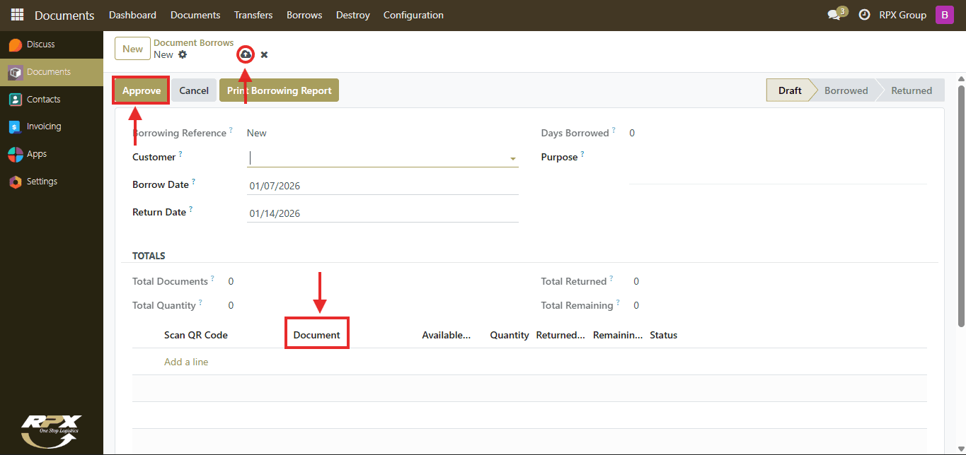 Formulir Peminjaman Admin