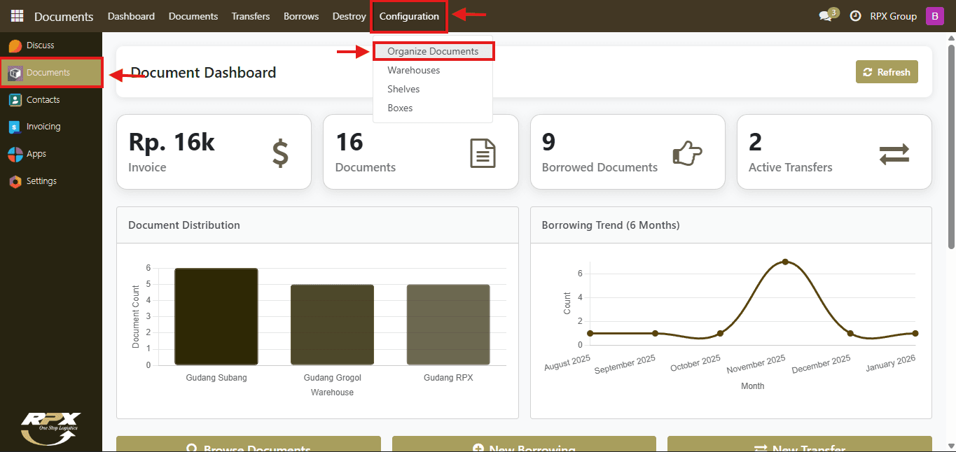 Navigasi Organize Document