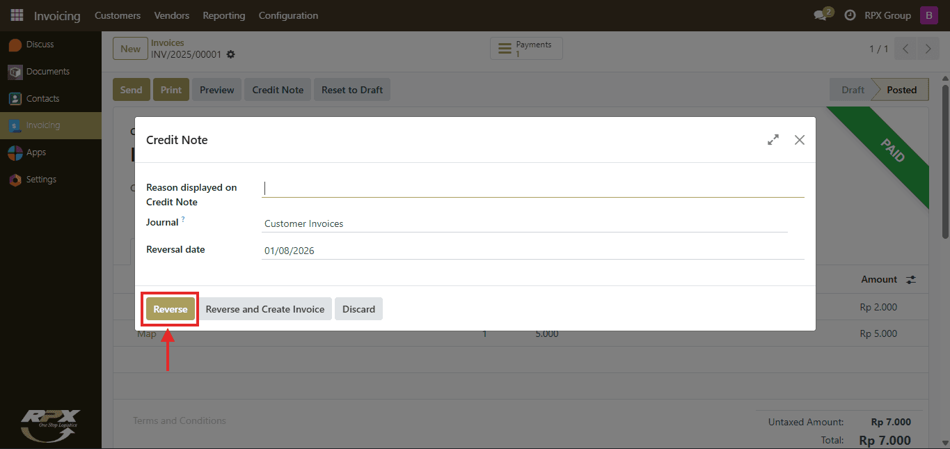 Proses Reversal Credit Note